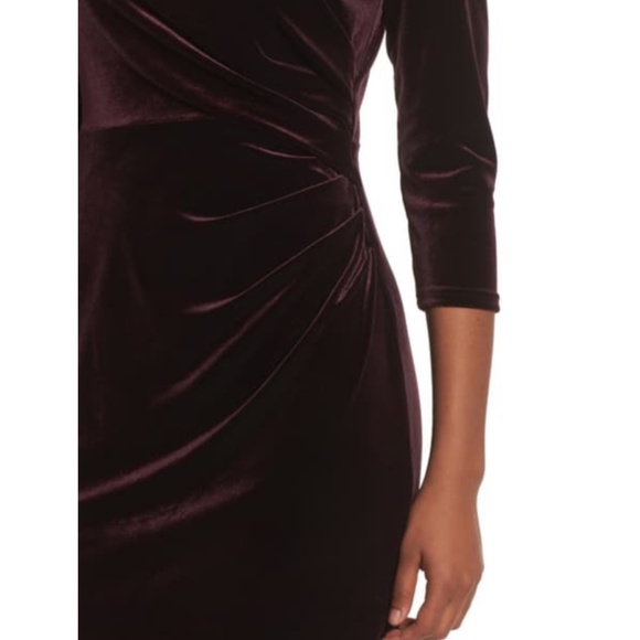 Eliza J Velvet Sheath Cocktail Dress, Size 6, NWT - Picture 3 of 10